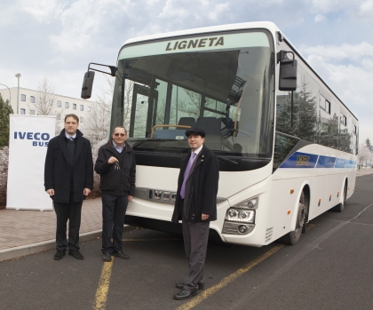 Jeden z prvních autobusů Crossway nové modelové řady Euro VI pro Lignetu