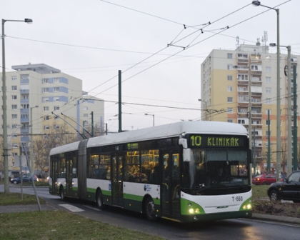 Nová trolejbusová linka č. 10 byla uvedena do provozu v Szegedu