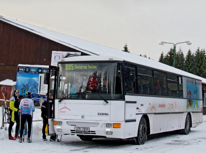 Skibusové linky dopravce Arriva Morava  jezdí dle pravidelných jízdních řádů