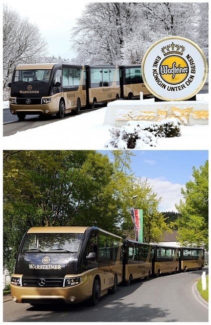 Opravdu krásnou silniční soupravu vyrobila pro návštěvníky pivovaru Warsteiner