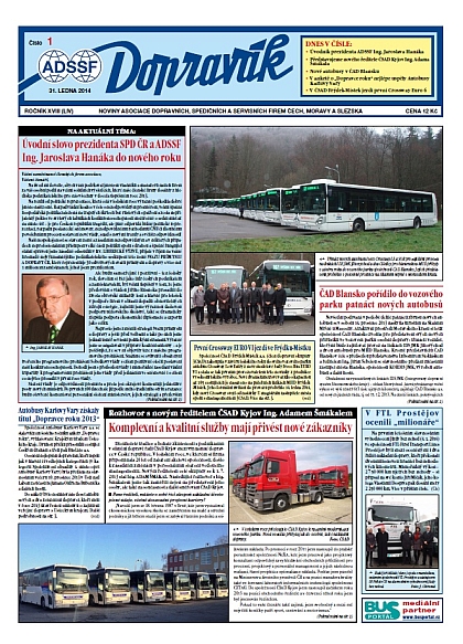Vyšel Dopravák 1/2014, noviny ADSSF