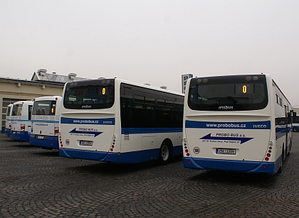 Z předání deseti nových autobusů 19.2.2014 dopravci Probo Bus 