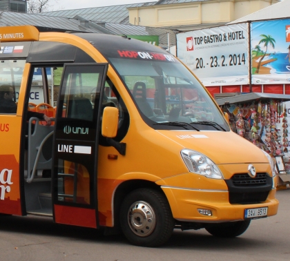 Autobusová pohlednice z veletrhu Holiday World 2014 v Praze