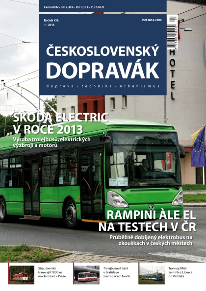 Časopis Československý Dopravák v roce 2014. První číslo s novou grafikou