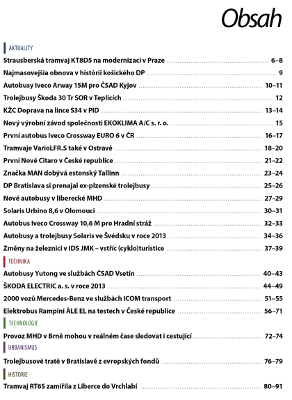 Časopis Československý Dopravák v roce 2014. První číslo s novou grafikou 