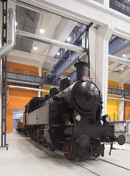 Parní lokomotiva Všudybylka vyrobená v roce 1938 ve Škodovce nově v Techmanii