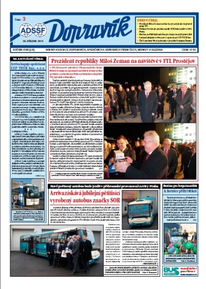 Vyšel Dopravák 3/2014, noviny ADSSF