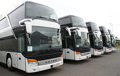 Prvních pět z devíti autokarů pro SA: Doubledeckery Setra S 431 DT EURO 6 