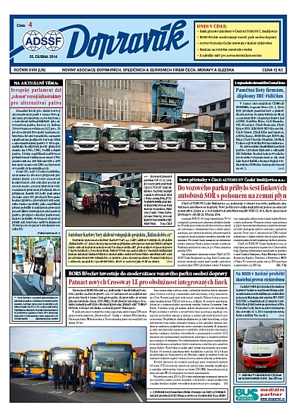 Vyšel Dopravák 4/2014, noviny ADSSF