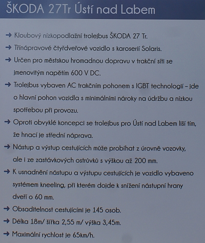Trolejbus Škoda 27 Tr Solaris se střední hnací nápravou pro Ústí nad Labem
