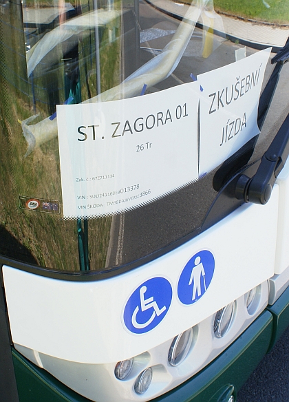 Z  plzeňského polygonu: Trolejbus Škoda 26 Tr  Solaris Stara Zagora No.1 