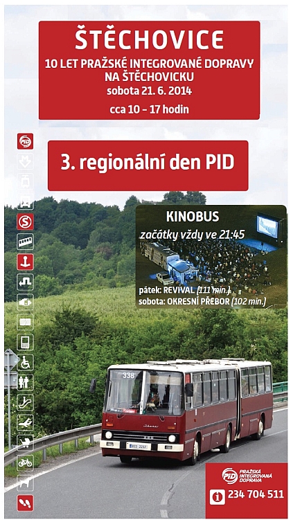 ROPID: Kinobus, historické autobusy a lodě do Štěchovic a na Slapy 21.6.2014