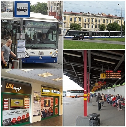 Dopravní pohlednice z Rigy: Trolejbusy, tramvaje, autobusy a autobusové nádraží 