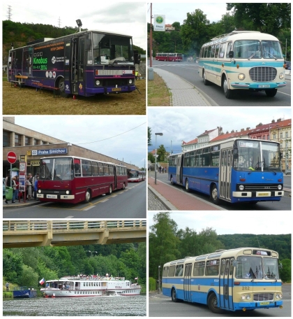 Kinobus, historické autobusy a lodě vyjely do Štěchovic a na Slapy 21.6.2014