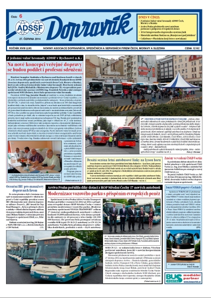 Vyšel Dopravák 6/2014, noviny ADSSF