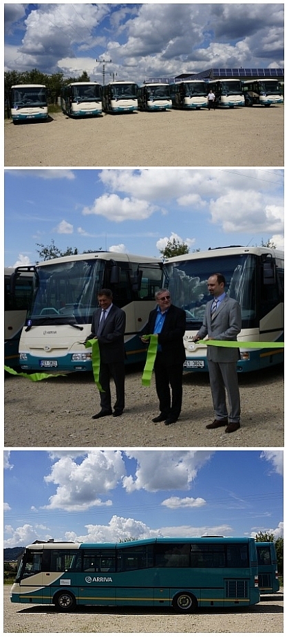 Sedm autobusů SOR převzala 15.7.2014 společnost Arriva 