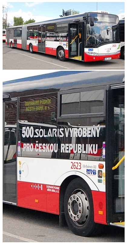 500 Solarisů v České Republice: Jubilejní autobus Solaris Urbino 18 pro Brno
