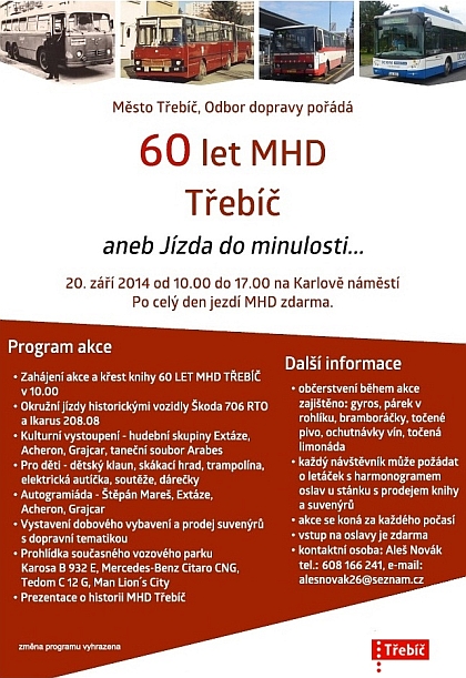 Oslavy 60 let MHD Třebíč