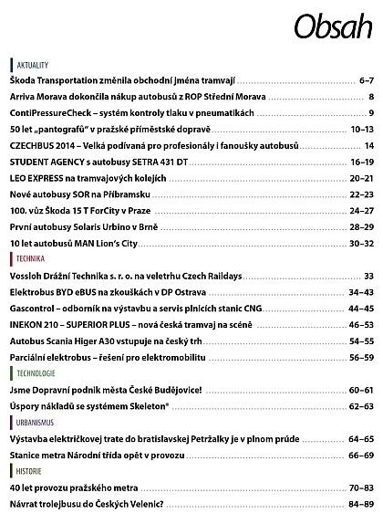 Vyšlo 3.  číslo časopisu ČESKOSLOVENSKÝ DOPRAVÁK 2014