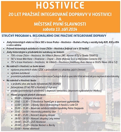 4. regionální den PID 13.9.2014 v Hostivici s historickými vlaky a autobusy