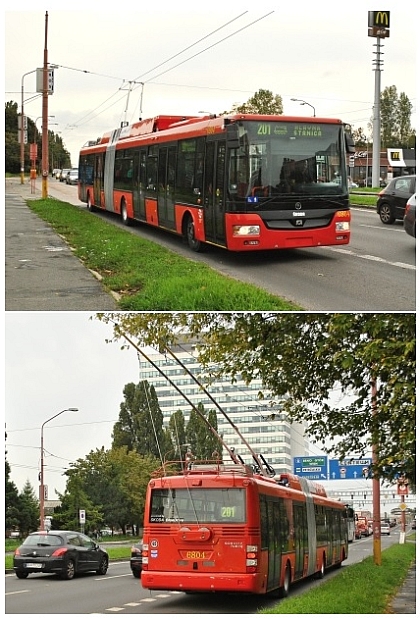 Aktuálně z Bratislavy: Pět nových kloubových trolejbusů Škoda 31 Tr SOR 