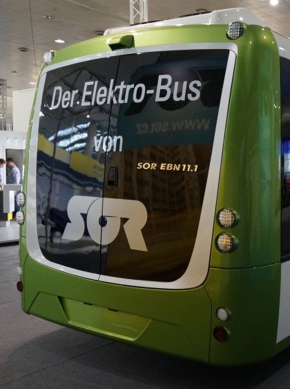 Světová premiéra elektrobusu SOR EBN 11,1 na IAA v Hannoveru obrazem