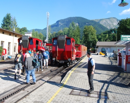 Dopravní pohlednice ze Solné komory II.: Horská dráha  Schafberg 