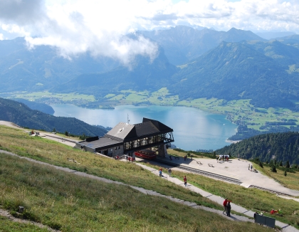 Dopravní pohlednice ze Solné komory II.: Horská dráha  Schafberg 