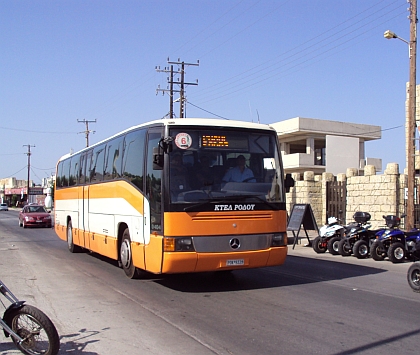 Autobusová pohlednice z řeckého ostrova Rhodos