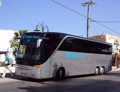 Autobusová pohlednice z řeckého ostrova Rhodos