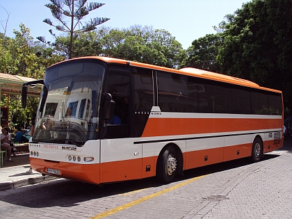 Autobusová pohlednice z řeckého ostrova Rhodos