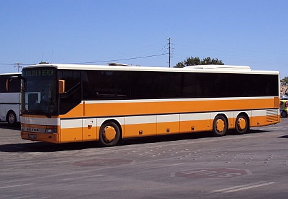 Autobusová pohlednice z řeckého ostrova Rhodos