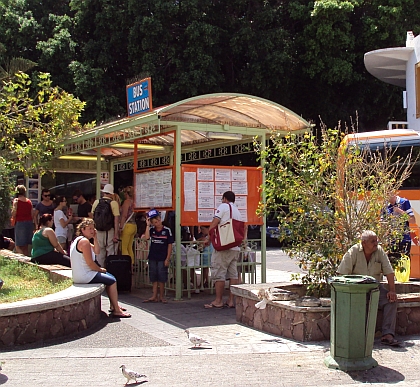 Autobusová pohlednice z řeckého ostrova Rhodos