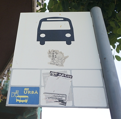 Autobusová pohlednice ze španělského města Sitges