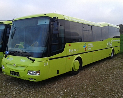 První záběry autobusů společnosti BusLine v designu Ústeckého kraje