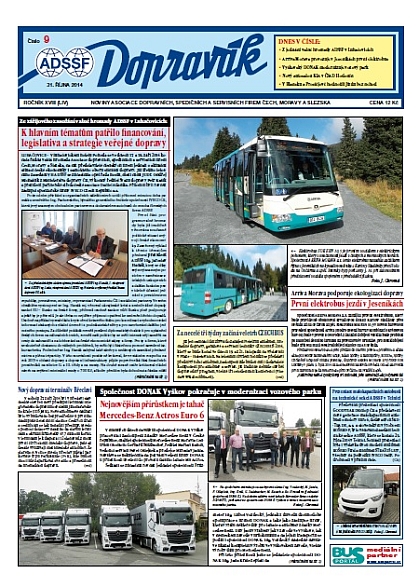 Vychází Dopravák 9/2014, noviny ADSSF