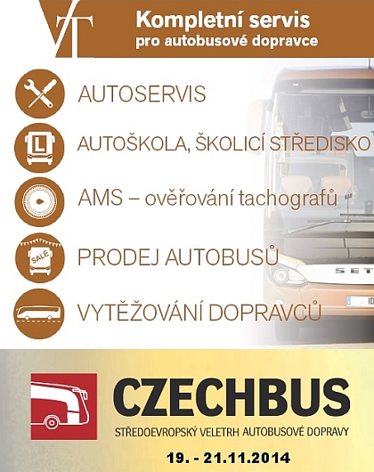 Pozvánka na veletrh Czechbus 2014: Vega Tour - partner pro autobusové dopravce