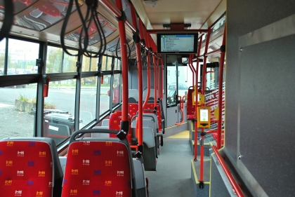 Trolejbus Škoda 30 Tr SOR s dieselagregátem zachytil v Bratislavě v provozu