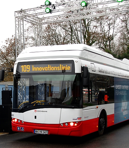 Světová premiéra kloubového vodíkového autobusu Solaris s palivovými články 