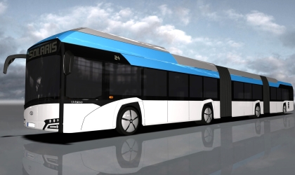 Dvoukloubový (tříčlánkový)  elektrobus Solaris  třídy MEGA s hybridním pohonem