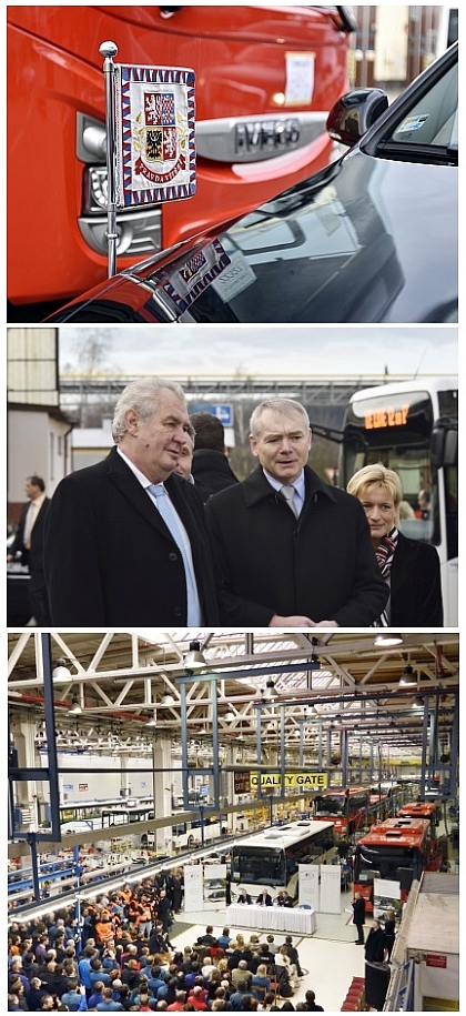 Prezident České Republiky Miloš Zeman navštívil 14.1.2015 Iveco Czech Republic
