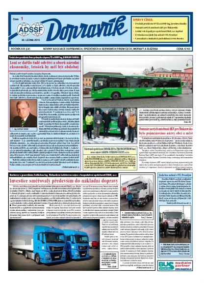 Vychází Dopravák 1/2015, noviny ADSSF
