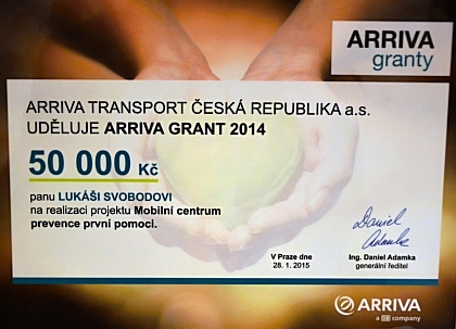 ARRIVA rozdělila dobrovolníkům 400 tisíc korun v rámci grantů