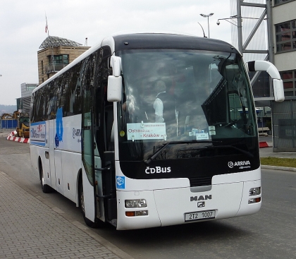 ČD Bus Ostrava-Krakov vyjel. Dopravcem je společnost Arriva Morava