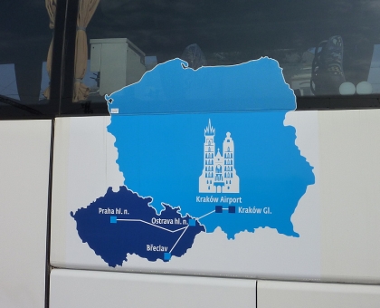ČD Bus Ostrava-Krakov vyjel. Dopravcem je společnost Arriva Morava