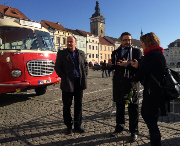 Dopravní podnik města České Budějovice přispěl ke slavnostní atmosféře oslav