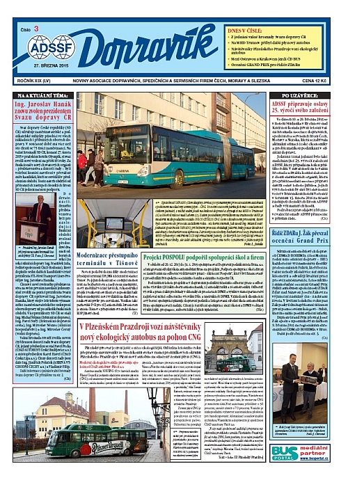 Vychází Dopravák 3/2015, noviny ADSSF