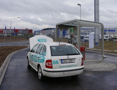 Podrobnosti k plnicí stanici CNG v Nýřanech na sjezdu 93 z dálnice D5