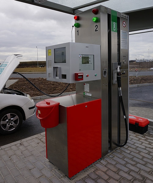 Podrobnosti k plnicí stanici CNG v Nýřanech na sjezdu 93 z dálnice D5