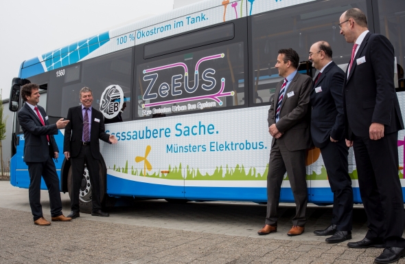 Pět elektrobusů VDL Citea pro Münster, čtyři  v rámci projektu  ZeEUS